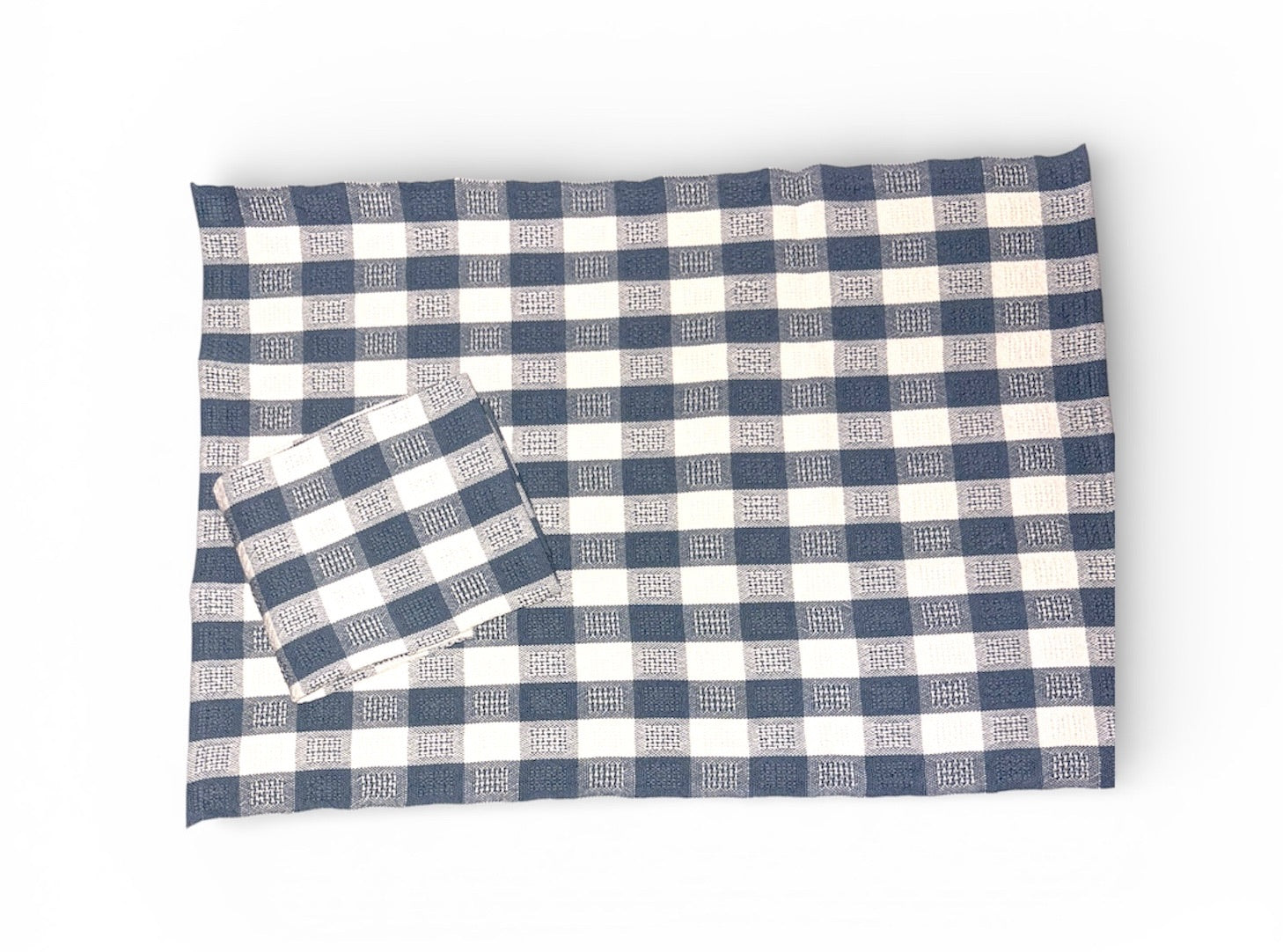 Cornflower Check Tea Towel