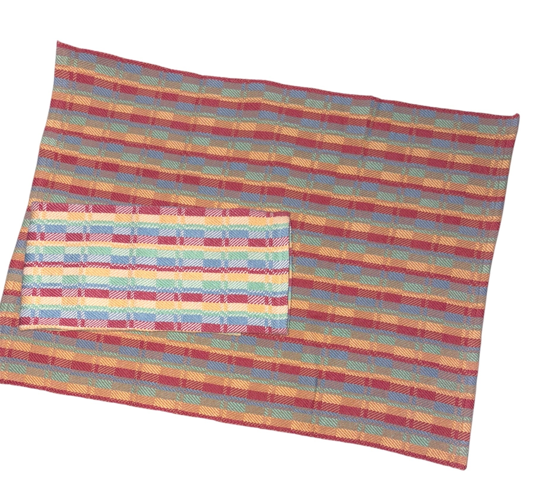 Fieldstone Blocks Tea Towel: Multicoloured