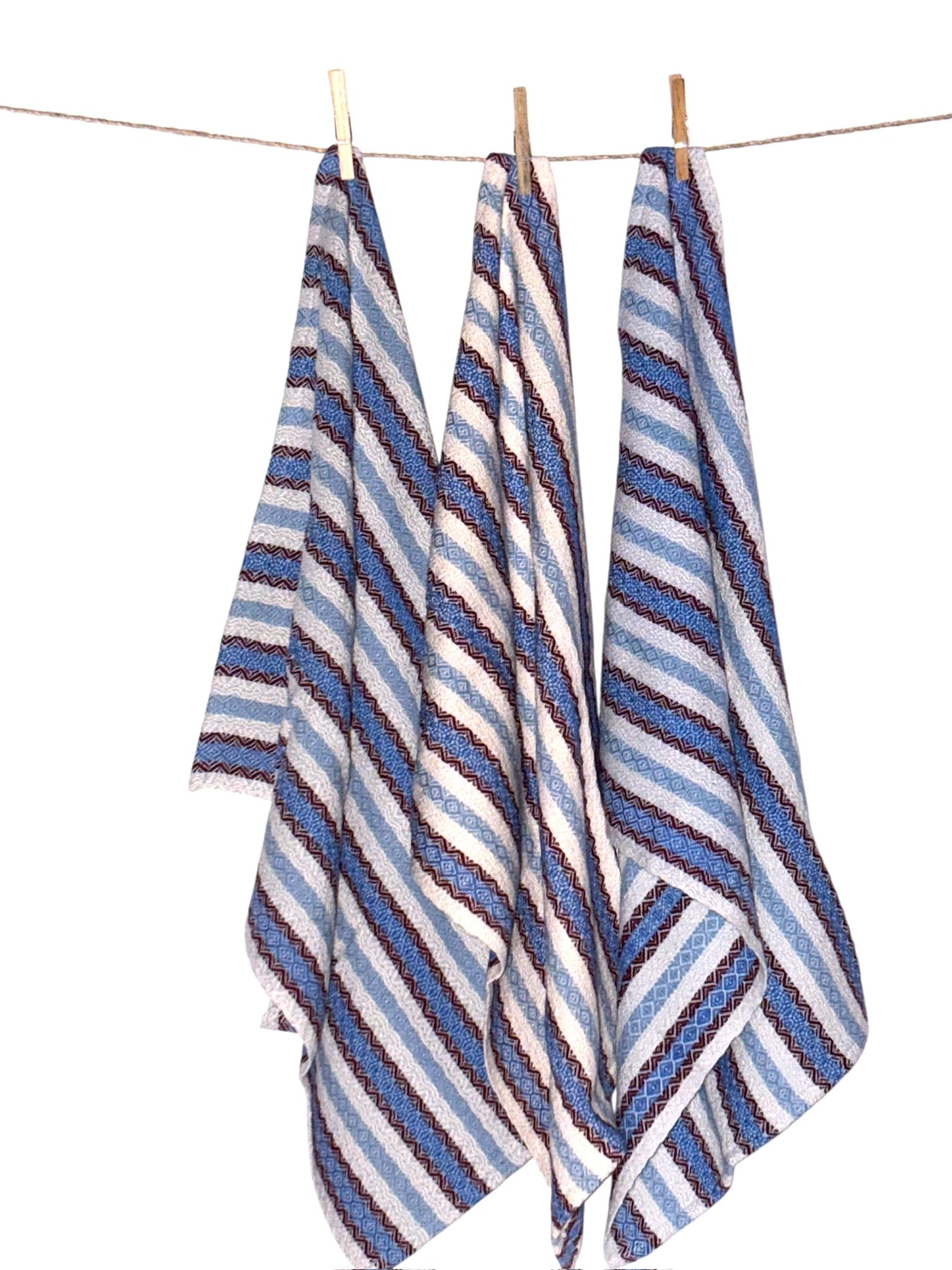 Garden Cottage Stripe Tea Towel: Blue