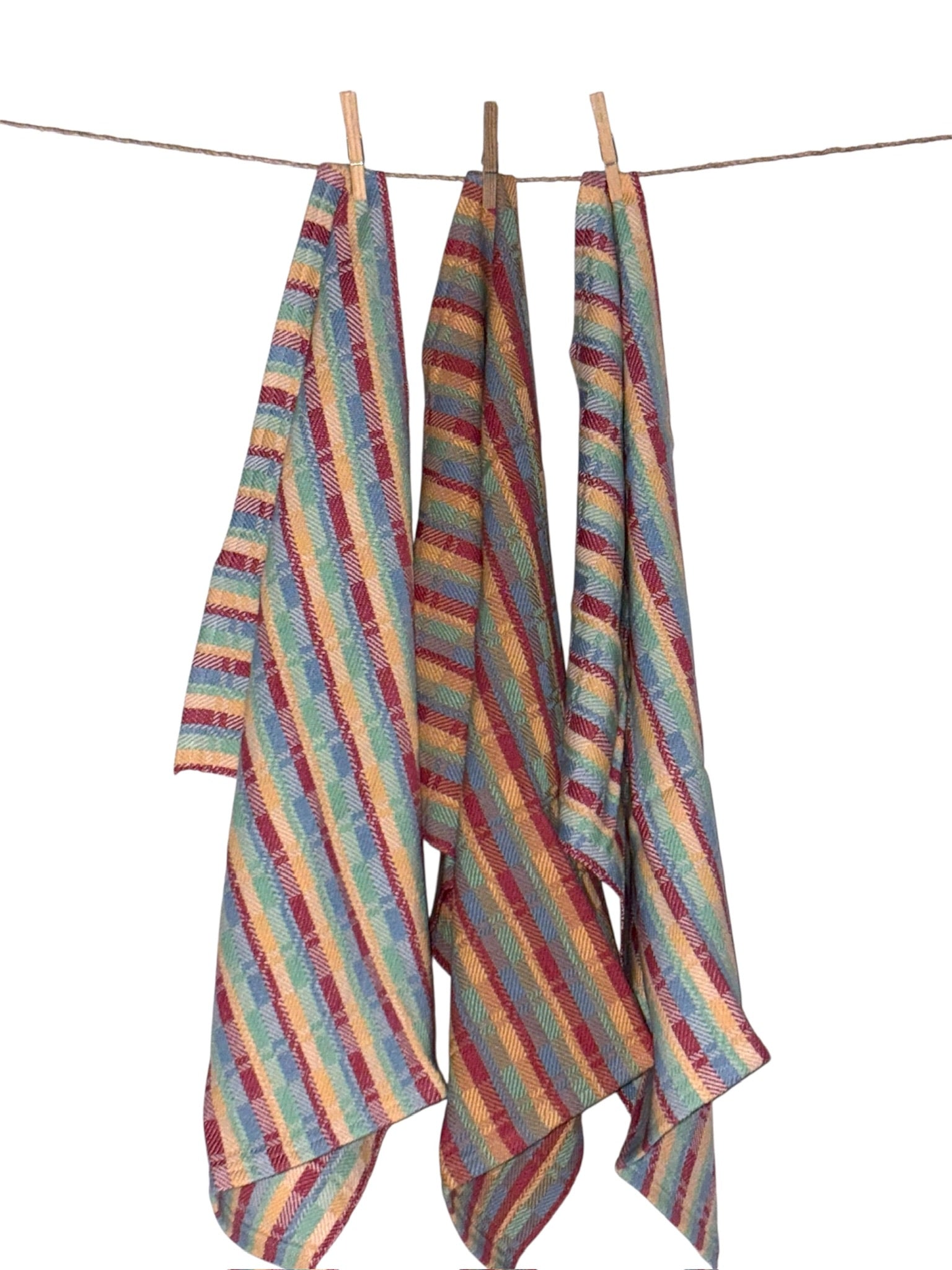 Fieldstone Blocks Tea Towel: Multicoloured