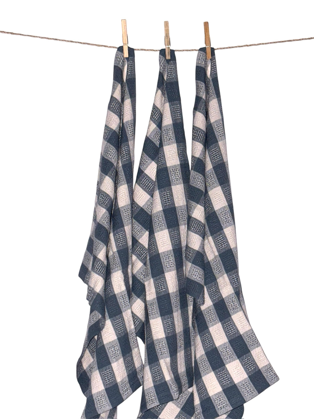 Cornflower Check Tea Towel
