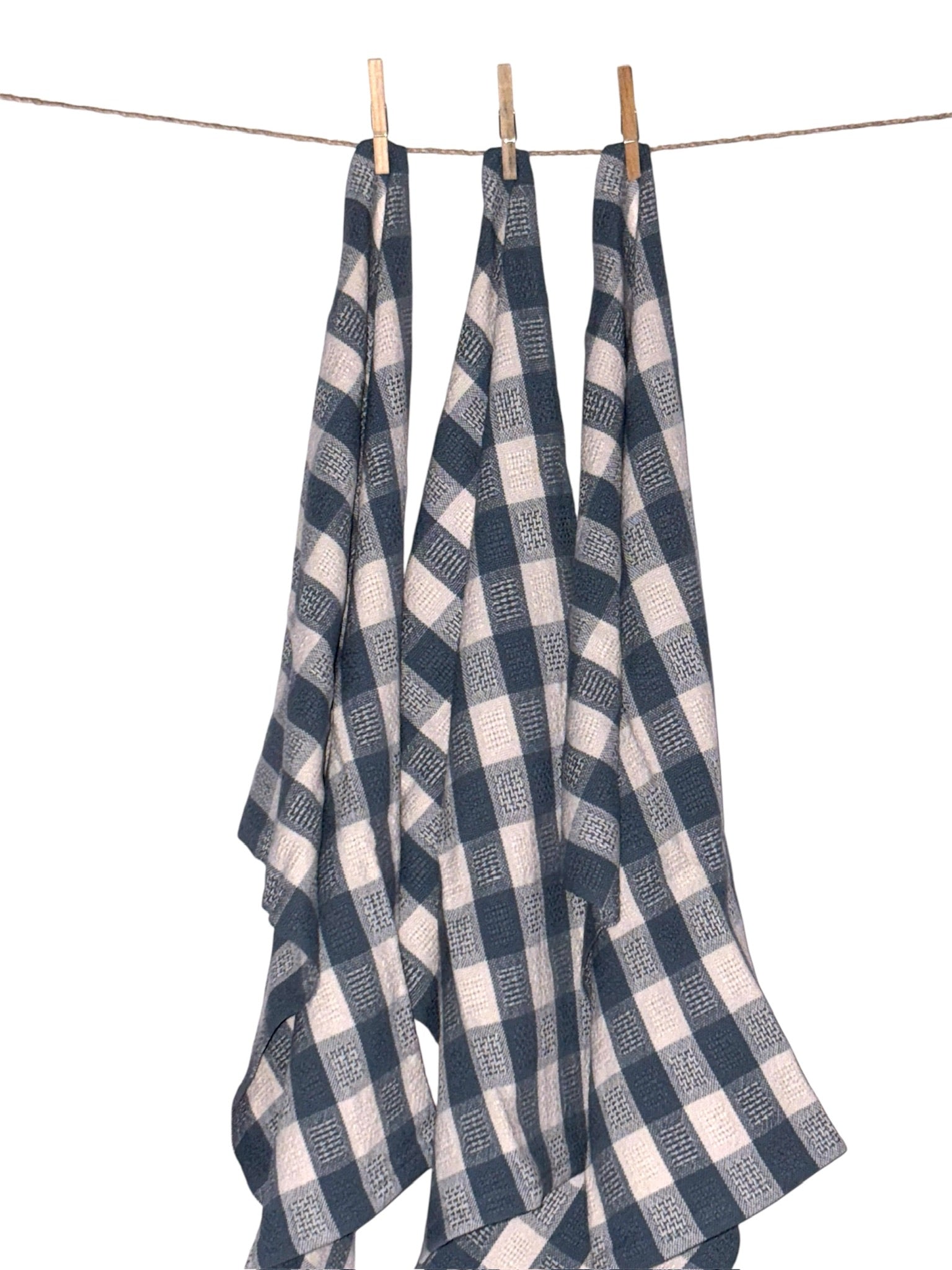 Cornflower Check Tea Towel